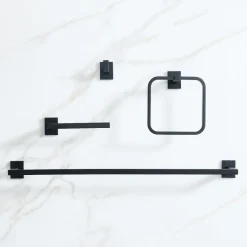Abbington Bathroom Hardware - Matte Black