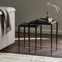 Abingdon Cast Glass Nesting Tables (12.5"–16")