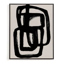 Abstract Ink Brush Framed Wall Art by Minted for West Elm