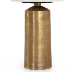 Aluminum & Marble Nightstand (20")