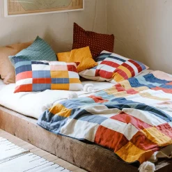 Anchal Project Multi-Check Quilted Pillow Cover