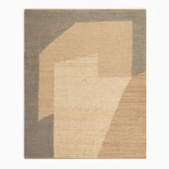 Angled Modern Form Jute Rug