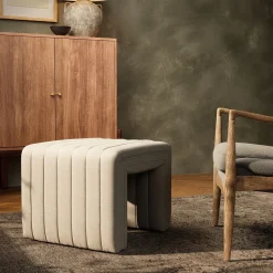 Anniina Channeled Ottoman (21")