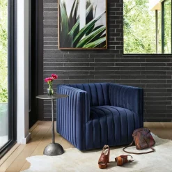 Anniina Channeled Swivel Chair