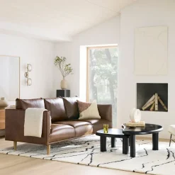Antonio Leather Sofa (60"–89")