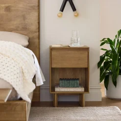 Anton Solid Wood Mini Open Nightstand (16")