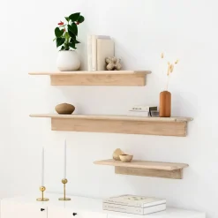 Anton Solid Wood Wall Shelves (12"–48")