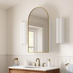Arched Metal Framed Medicine Cabinet
