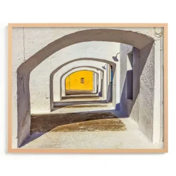 Arches and Yellow Framed Wall Art by Minted for West Elm