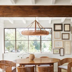 Arles Rattan Halo Chandelier (42")