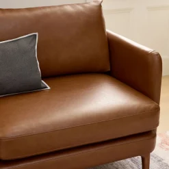Auburn Leather Loveseat (70")