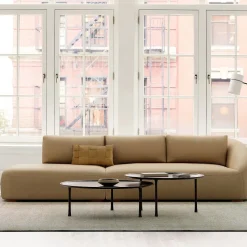 Aviana Leather 2-Piece Bumper Sofa (123")