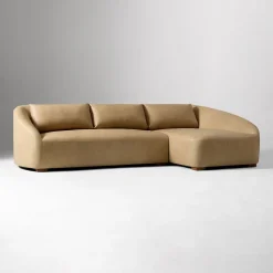 Aviana Leather 2-Piece Chaise Sectional (114")