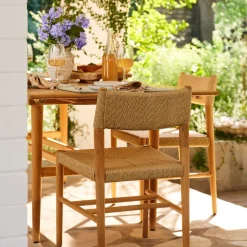 Baycrest Outdoor Teak Side Dining Chairs (Set of 2)