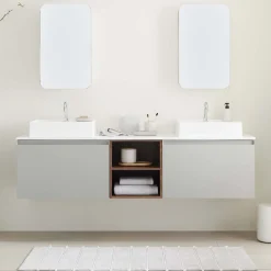 Baylor Floating Open Storage Double Bathroom Vanity (72")