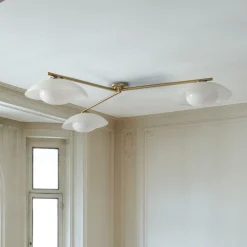 Bezel 3-Light Metal Flush Mount (60")