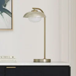 Bezel Perforated Metal Table Lamp (19")