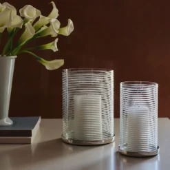 Billy Cotton Modern Metal Glass Hurricane