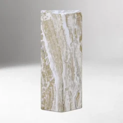 Biloxi Outdoor Faux Marble Side Table (22")