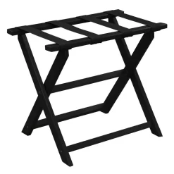 Black Luggage Rack w/ Nylon Straps