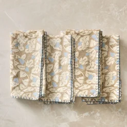 Block Print Palm Napkin Sets