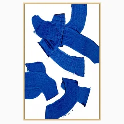 Blue Fans of Paint Framed Wall Art