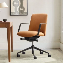 Bolton Leather Low-Back Ergonomic Office Chair