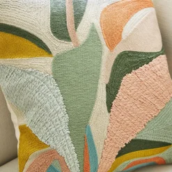 Botanical Crewel Pillow Cover