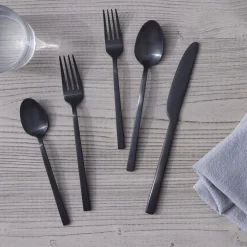 Briggs Flatware Sets - Black Satin