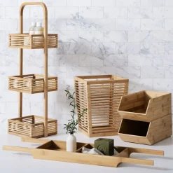 Brockton Bamboo Bathroom Accessories