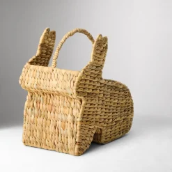 Bunny Rattan Easter Basket