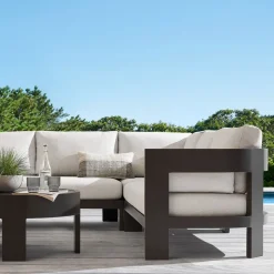 Caldera Aluminum Outdoor 4-Piece L-Shaped Sectional (129")