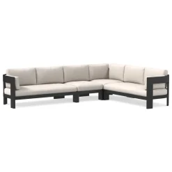 Caldera Aluminum Outdoor 4-Piece L-Shaped Sectional Cushion Covers
