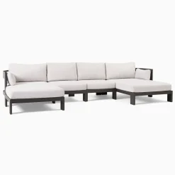 Caldera Aluminum Outdoor 4-Piece U-Shaped Sectional (137")
