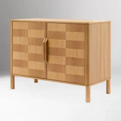 Calitha Two-Tone Oak Wooden Cabinet (40")