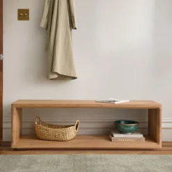 Calla Solid Wood Entryway Bench (42"–56")