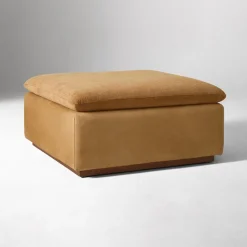 Calvin Fabric & Leather Ottoman