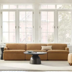 Calvin Leather Modular Sofa (76" – 114")