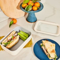 Caraway Square Glass Food Container w/ Lid
