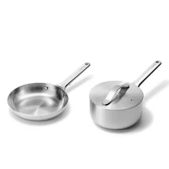 Caraway Stainless Steel Mini Fry Pan & Mini Sauce Pan Duo