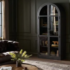 Casiphia Arched Oak Cabinet (38")