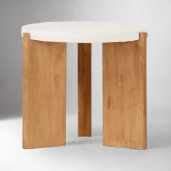 Cassian Concrete Top Side Table (20")