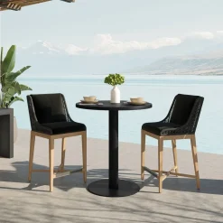 Cassien Aluminum Outdoor Bar Table (36")