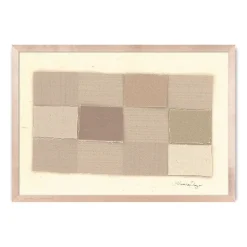 Checkered Earth Tones Framed Wall Art by Shaina Page