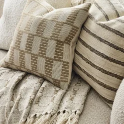 Checker Stripe Pillow Cover & Throw Set