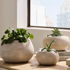 Chloe Textured Stone Planters