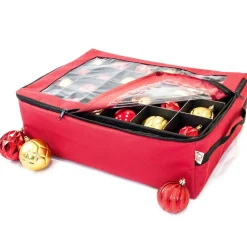 48 Christmas Ornament Storage Box w/ Clear Lid