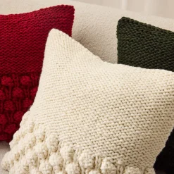 Chunky Bobble Knit Pillow Cover