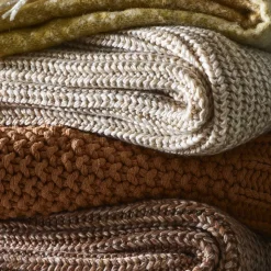 Chunky Cotton Knit Throw