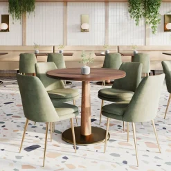 Claire Restaurant Dining Table - Wood - Round